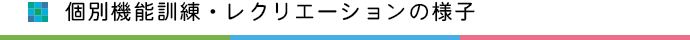 個別機能訓練・レクリエーションの様子